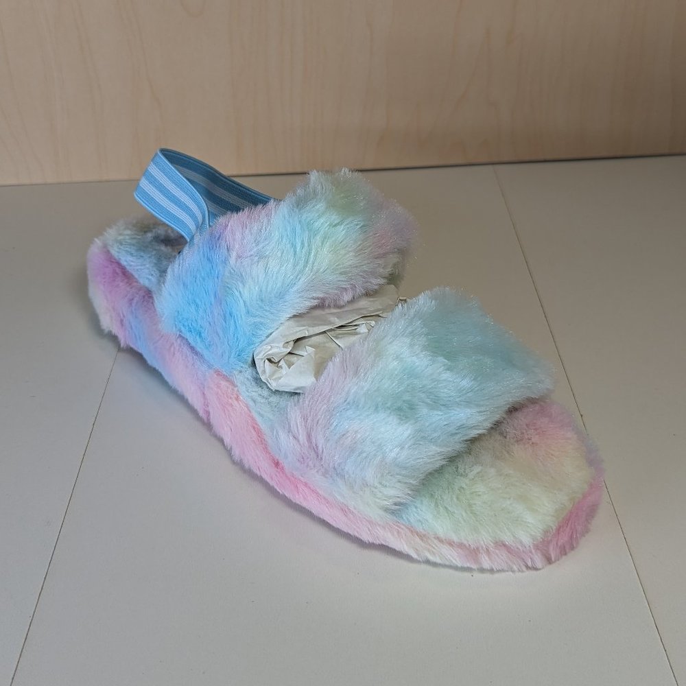Forever Comfy Warm Plush Slippers w/ Ankle Strap - Multi -